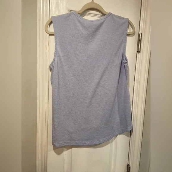 Athleta Light Blue Scoop Neck Soft Modal Pullover Stretch Tank Top Size S - Picture 5 of 8